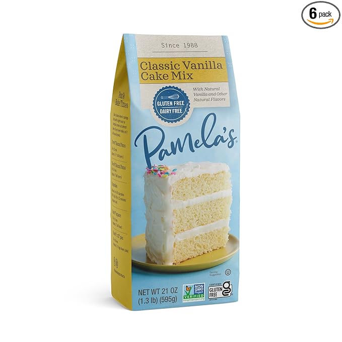PAMELAS MIX CAKE GFWF ND CLSC VANLA 21 OZ PK- 6