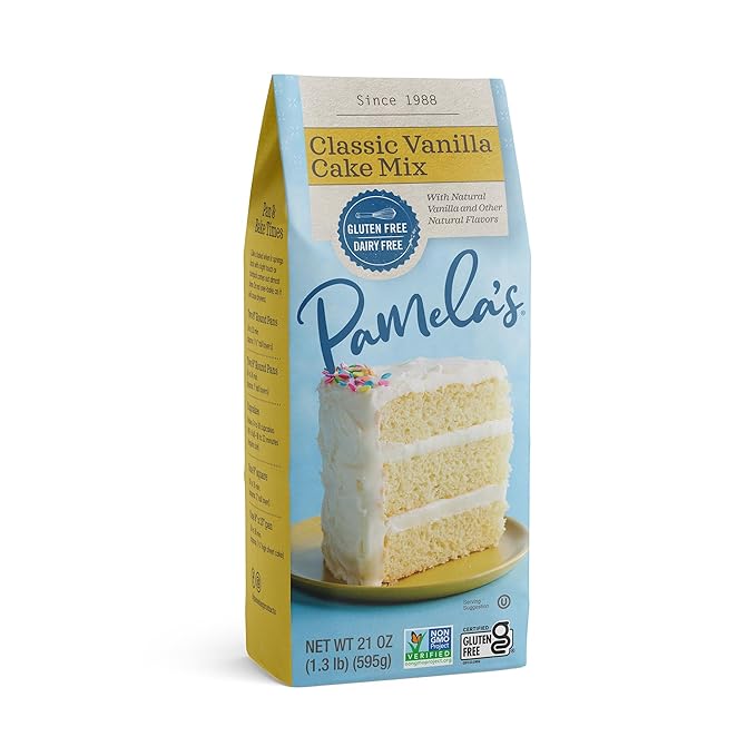 Pamela's Gluten Free Cake Mix Classic Vanilla 21 OZ