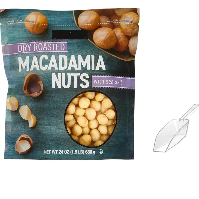 Macadamia Nuts Salted - Roasted Premium Macadamia Nuts For Baking Snacking &amp Cooking 1.5 Lb With Mini Scooply Scoop