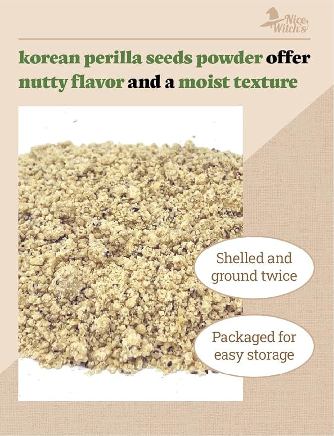 NICE WITCH'S Korean 100% Peeled Perilla Seeds Powder Flour 300g (10.5 oz) / 한국산 탈피 들깨가루