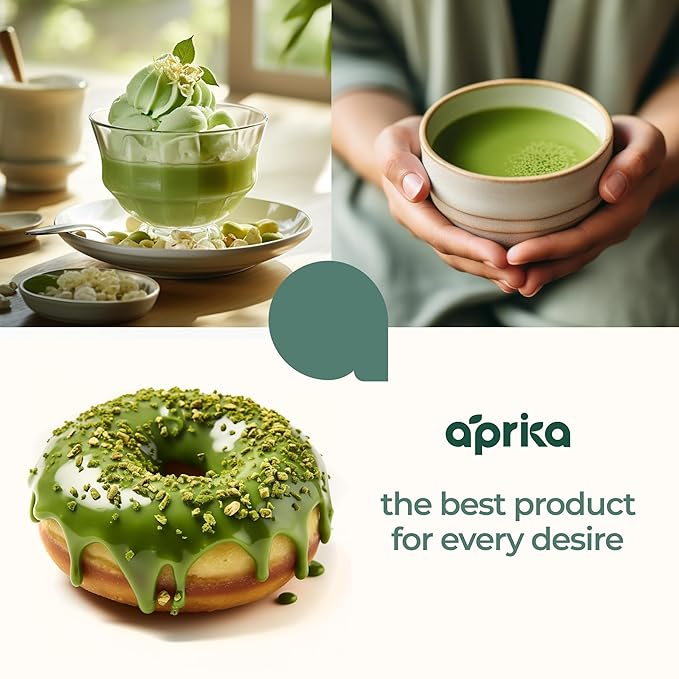 Matcha Powder Japanese USDA and JAS Organic Matcha Green Tea Powder Culinary Grade 2nd Harvest Unsweetened Perfect for Matcha Latte Smoothies Desserts - 3.5 oz/100g by AprikaLife