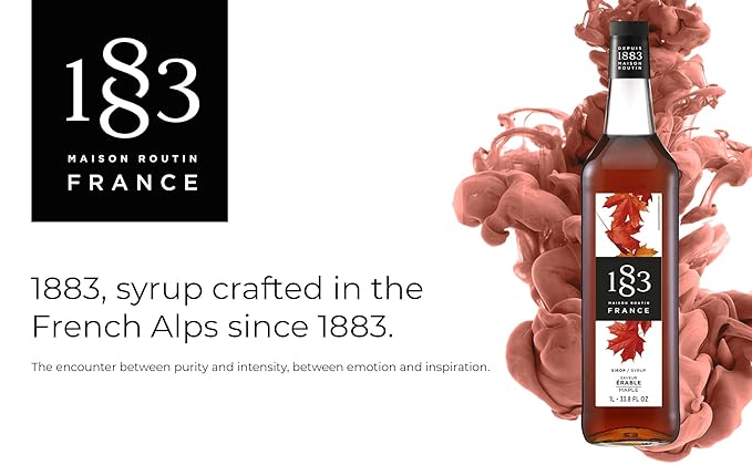 1883 Maple Syrup for Drinks Made in France 1 Liter Glass Bottle