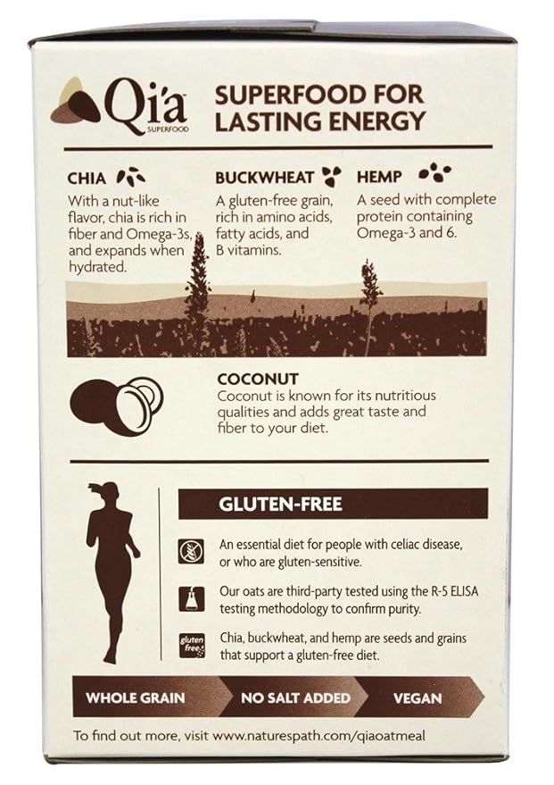 Qia Oatmeal Coconut 8 Ounce (Pack of 6)