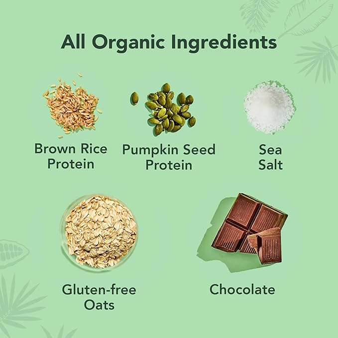 ALOHA Organic Plant Based Protein Bars - Oatmeal Chocolate Chip - 12 Count 1.9oz Bars - Vegan Snacks Low Sugar Gluten-Free Low Carb Paleo Non-GMO Stevia-Free No Sugar Alcohols