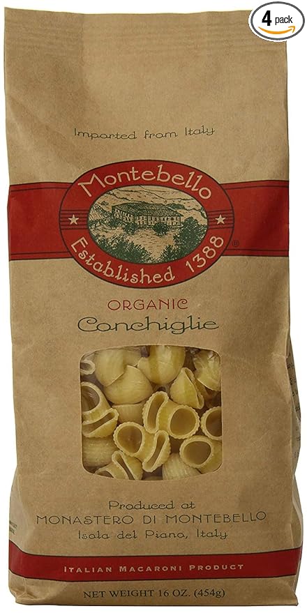 Montebello Organic Conchiglia 16 ounce 4 count