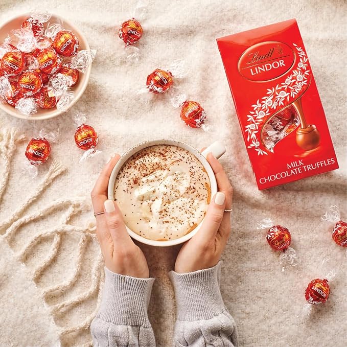 Lindt LINDOR 70% Extra Dark Chocolate Truffles Dark Chocolate Candy with Smooth Melting Truffle Center Great for Gift Giving 5.1 oz. Bag (6 Pack)