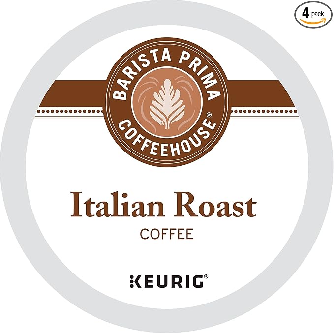Barista Prima Italian Roast Coffee Keurig K-Cup Pods Dark Roast 96/Carton (66149)