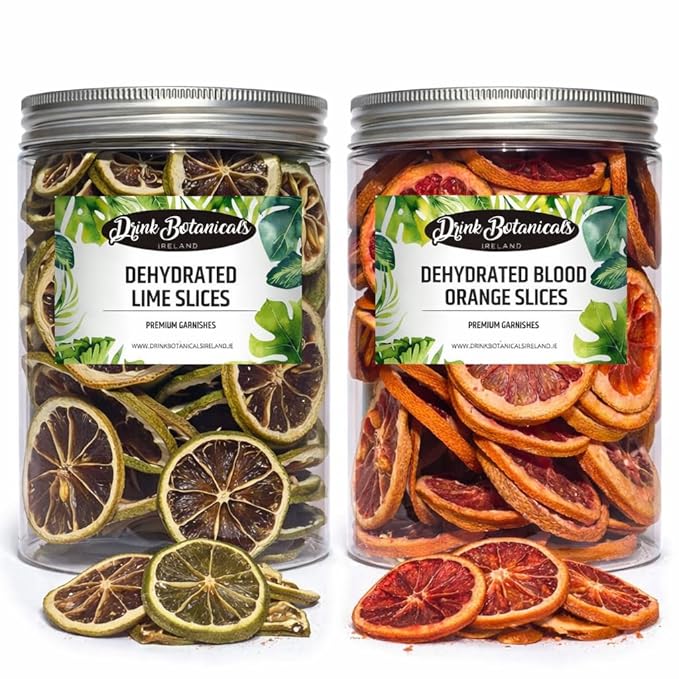 Dried Lime Slices (140G) &amp Dried Blood Orange Slices (150G) Combo Pack for Cocktails Drinks Baking &amp Desserts