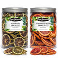 Dried Lime Slices (140G) &amp Dried Blood Orange Slices (150G) Combo Pack for Cocktails Drinks Baking &amp Desserts