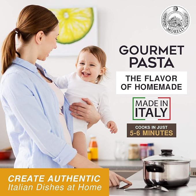Morelli Pasta Fusilli Red Lentil Pasta - Gluten Free High Protein &amp Fiber - Imported from Italy 8.8oz / 250g (2 pack)