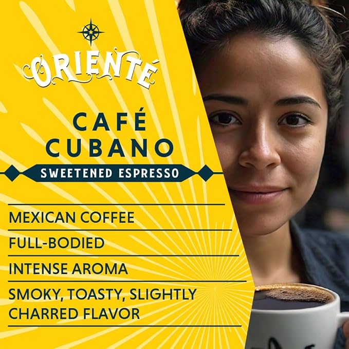 Oriente Sweetened Espresso Coffee Pods 50 ct Dark Roast Flavored Cuban Inspired Coffee in Single Serve Pods - 100% Arabica Coffee Compatible with Keurig K Cups Maker