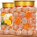 2 flavors Rock sugar dried kumquatSweet and Sour Snacks natural dried kumquat candied fruit 500g/cannutritious preserved fruit snacksSweet OrangeInstant desserts (Ice sugar flavor2 can)