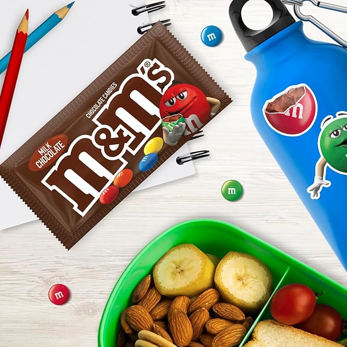 M&ampM'S Milk Chocolate Candy Full Size 1.69 oz Bag Pack of 36 Bulk Candy Chocolate