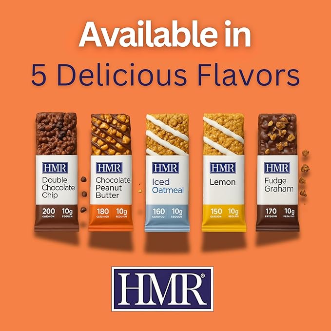 HMR Chocolate Peanut Butter Protein Bar | Nutritious Snack to Support Weight Maintenance | Low Calorie Dessert | 10g of Protein | 24 Count