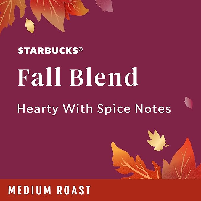 Starbucks Ground Coffee Medium Roast Coffee Fall Blend 100% Arabica Limited Edition 1 Bag (17 Oz)