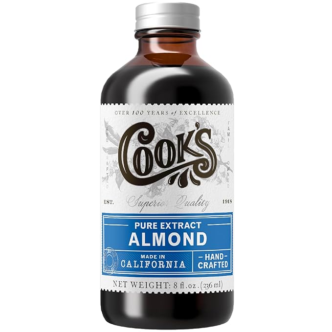 Cook’s Pure Almond Extract for Baking Cooking and Mixology Allergen Free Almond Flavoring Extract 8 oz