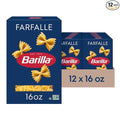 Barilla Farfalle Pasta 16 oz. Box (Pack of 12) - Non-GMO Made with Durum Wheat Semolina - Kosher Certified