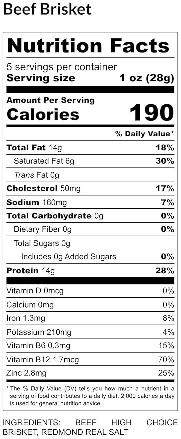 Phillips Beef Crisps - Fatty Brisket - Only Beef &amp Salt - Zero Carbs - Zero Sugar - High Protein Meat Snacks - 14g Protein