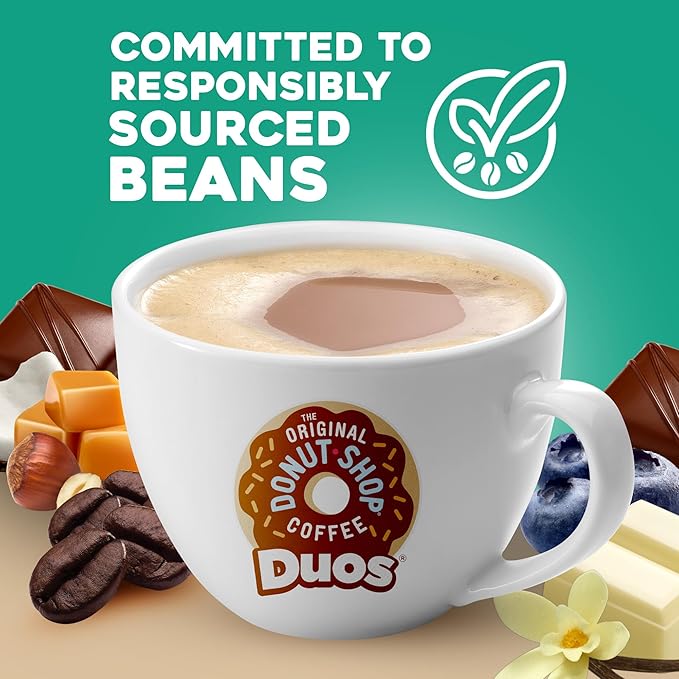 The Original Donut Shop Coffee Chocolate Glazed Donut Keurig Single-Serve K-Cup Pods Medium Roast Coffee 60 Count (6 Packs of 10)