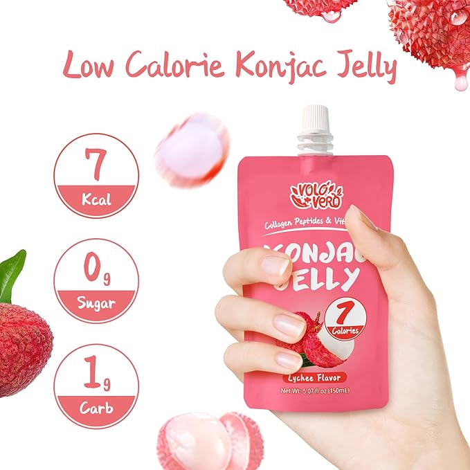 Konjac Jelly Pouch Drinkable Lychee Flavor and High Protein (32g) Instant Ramen Chicken Flavor Noodles Soup 18 Pack Plant-Based Low Carb Low Fat Ready to Eat Holiday Gifts