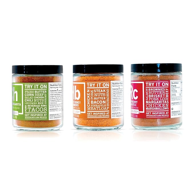 Spiceology – Latin Seasoning Bundle – Chile Margarita Raspberry Chipotle &amp Smoky Honey Habanero – Sweet Smoky &amp Citrusy Latin-Inspired Seasonings for Tacos BBQ Chicken Pork &amp More