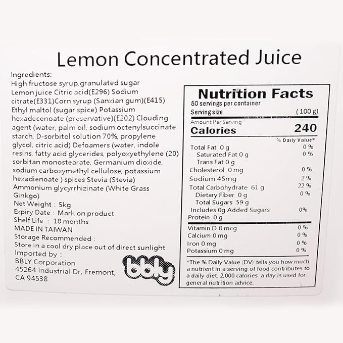 Lemon Syrup