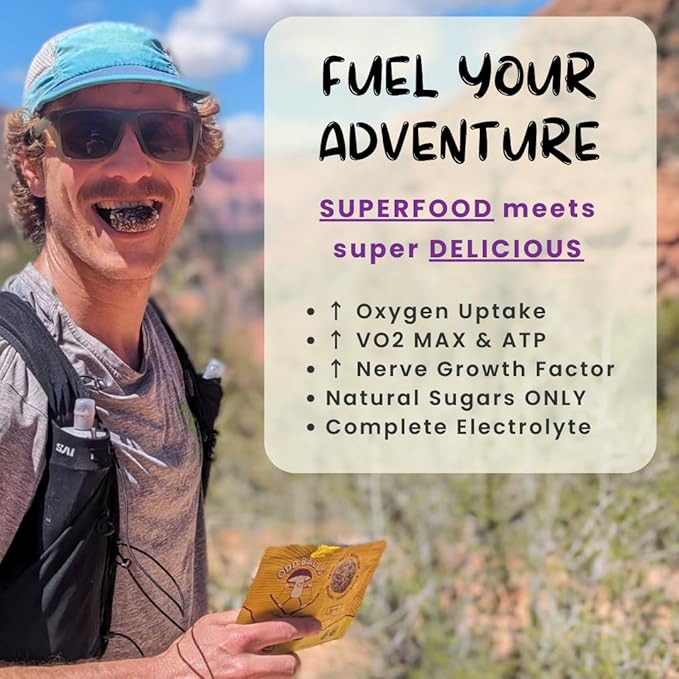 ODD BALLS Organic Energy Balls Lemon - Superfood Mushroom Snack - Running Cycling Hiking - Gels Bars Alternative - Lion's Mane Focus Cordyceps Energy - Vegan Gluten Free Snacks for Kids &amp Adu