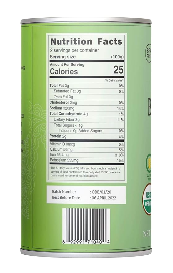 Jiva Organic Banana Blossoms 14 Ounce (Pack of 6) - BPA Free Gluten Free - Delicious Meatless Alternative