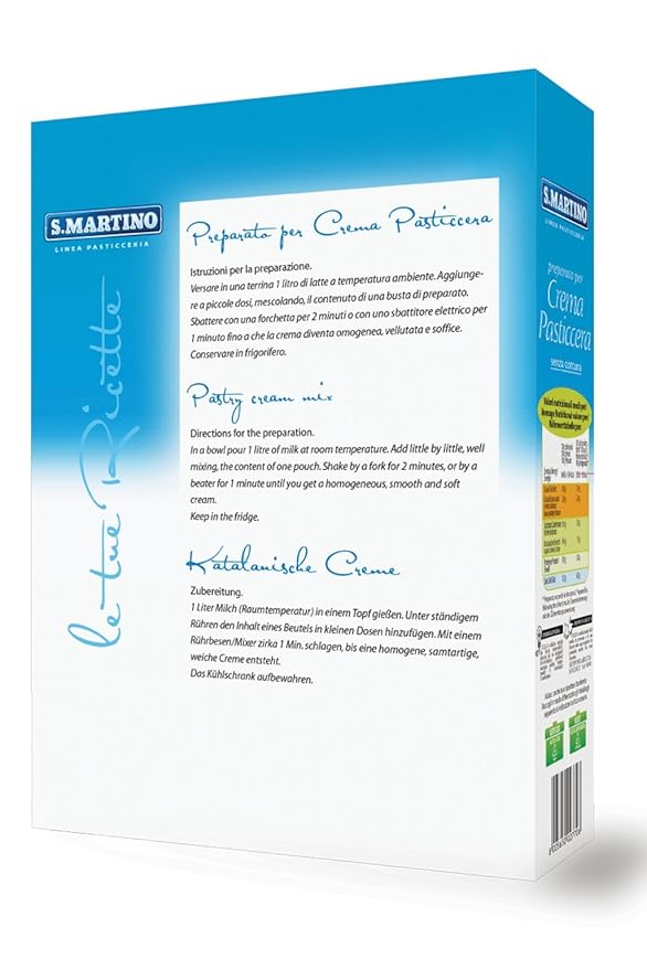 S. Martino: Crema Pasticcera Pastry Cream Powder Mix - Professional Line 39.5 Ounces (1120g) Package [ Italian Import ]
