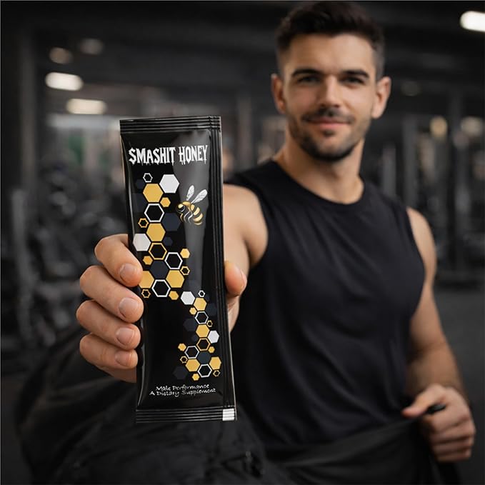 Smashit Honey Packs – 20g Sleeves/Sachets | Individual Honey Packets with Pure Honey &amp Bee Pollen | Raw Honey &amp Royal Jelly Blend | Travel-Friendly Single Serve Sachets (Pack of 3)