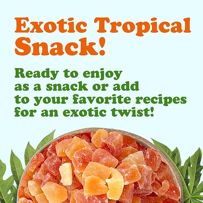 Food to Live Dried Diced Papaya 2 Pounds – Kosher Vegan Sweetened Unsulfured Bulk