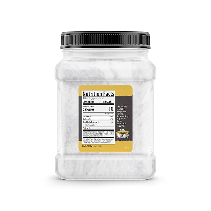 Birch &amp Meadow 2.5 lb of Agave Sweetener Plant-Based Powder Sweetens Drinks Recipes