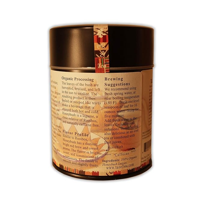 The Tao Of Tea African Red Tea Honeybush 100% Organic 4-Ounce Tins (Pack of 3)