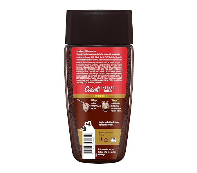 Colcafé Granulated Instant Coffee Jar | Natural Taste &amp Aroma | Ready in Seconds | 100% Colombian Coffee | 6 Ounce (Pack of 3)