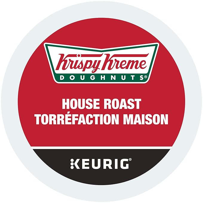 Krispy Kreme Doughnuts Smooth House Roast Single Serve Keurig Certified Recyclable K-Cup pods for Keurig brewers 30 Count'