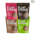 PLANTSTRONG Sweet Granola Crunch Variety Pack – Whole Grain Oil-Free Granola Sweetened Only with Dates Made from Whole Plants (Dark Chocolate Apple Pie Mixed Berry Oatmeal Raisin) (4-Pack (9 oz B