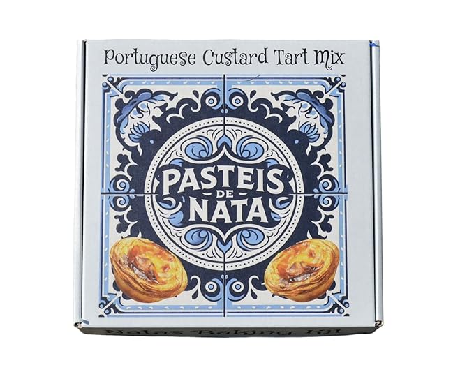 Pasteis de Nata Portuguese Custard Tart Baking Kit 12 Reusable Molds Premium Mix with Instructions