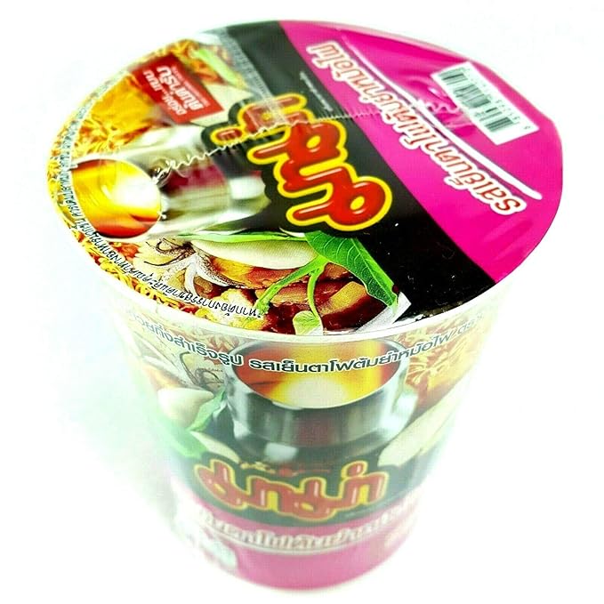 (Pack of 3) Yentafo Tom Yum Mohfai Flavour Quick Cooking Thai Instant Noodle Cup