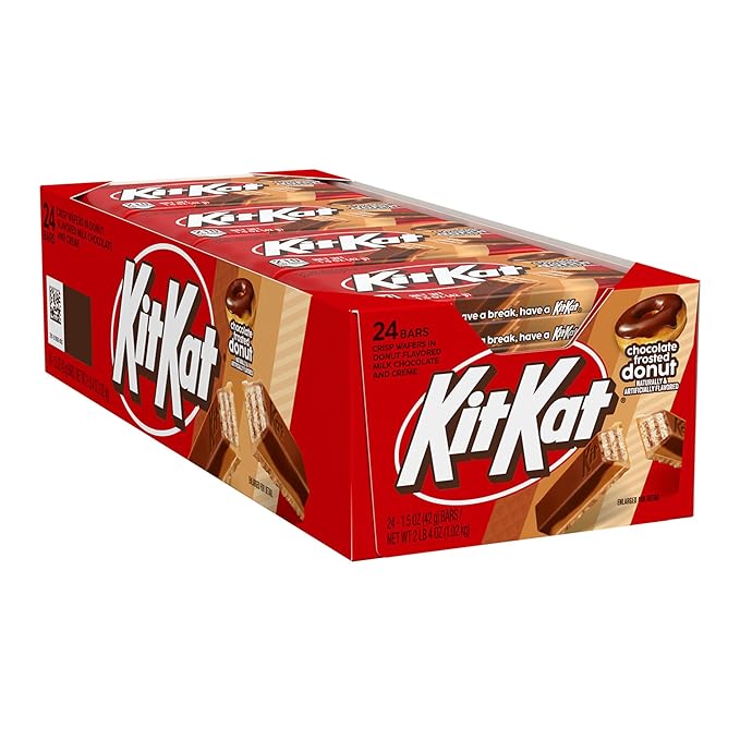 KIT KAT Chocolate Donut Flavored Wafer Candy Bars 1.5 oz (24 Count)