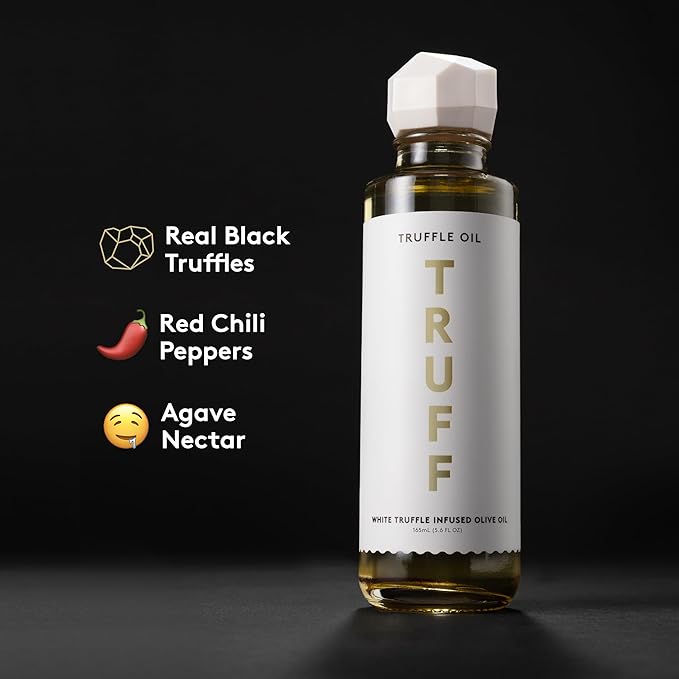 TRUFF White Truffle Oil - White Truffle Infused Olive Oil - Gourmet Dressing Seasoning Marinade or Drizzle Non-GMO Gluten-Free 5.6 fl.oz