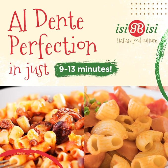 isiBisi 5 Pack Mix 3-Pack Elbow and 2-Pack Tubetti Pasta - Vegan Non-GMO Made in Italy