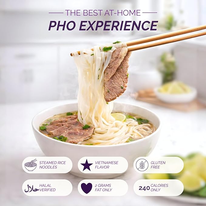 VIFON Phở Bò Vietnamese Style Instant Rice Noodles 2.11 oz (Pack of 24) | Halal Certified | Authentic Vietnamese Phở | Ready in 3 Minutes