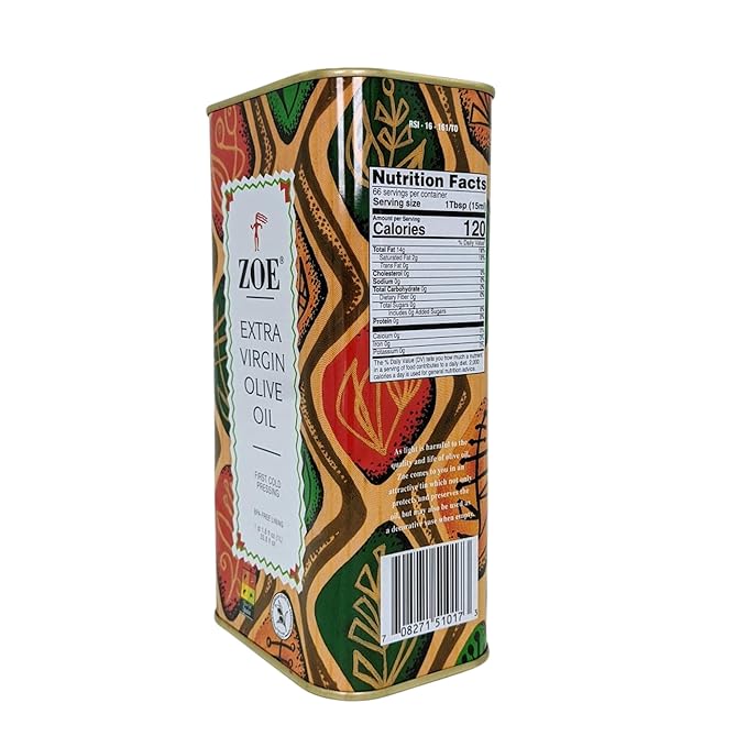 ZOE Extra Virgin Olive Oil 1-Liter Tins (Pack of 2)