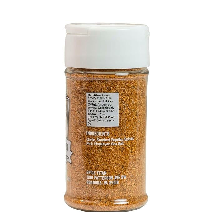 Spice Titan Grilling Spice Set Gift Pack of 5 Bold Fresh Original All Natural Seasonings Use For Any Meat or Veggie Gluten Free BBQ Grilling Accessories Smoker Accessories
