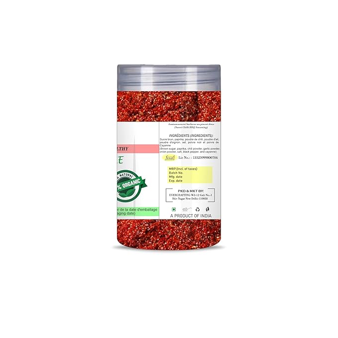 Blessfull Healing Organic Sweet Chilli BBQ Seasoning (Sugary Red Hot Condiment) 200 Gram