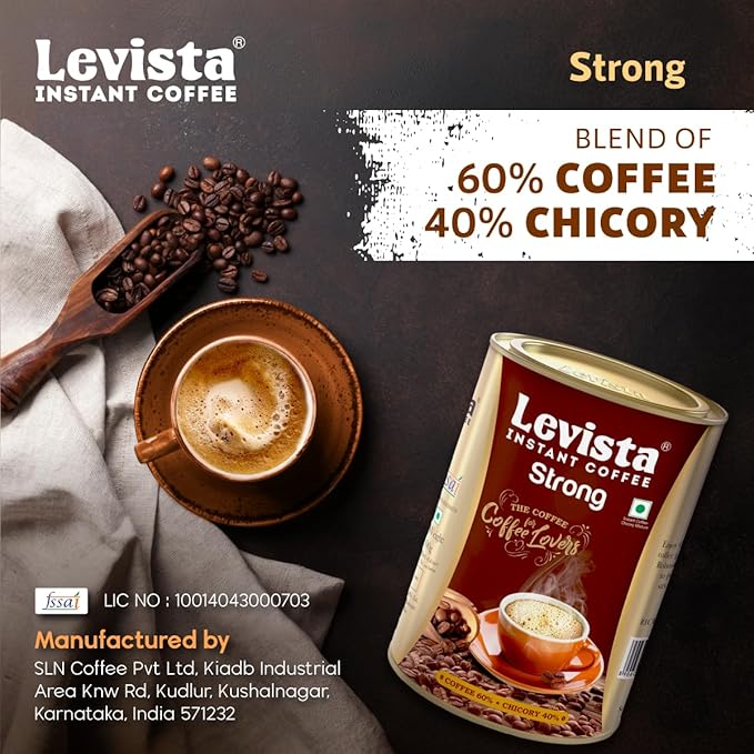 Levista Strong Instant Coffee 200 gm Can