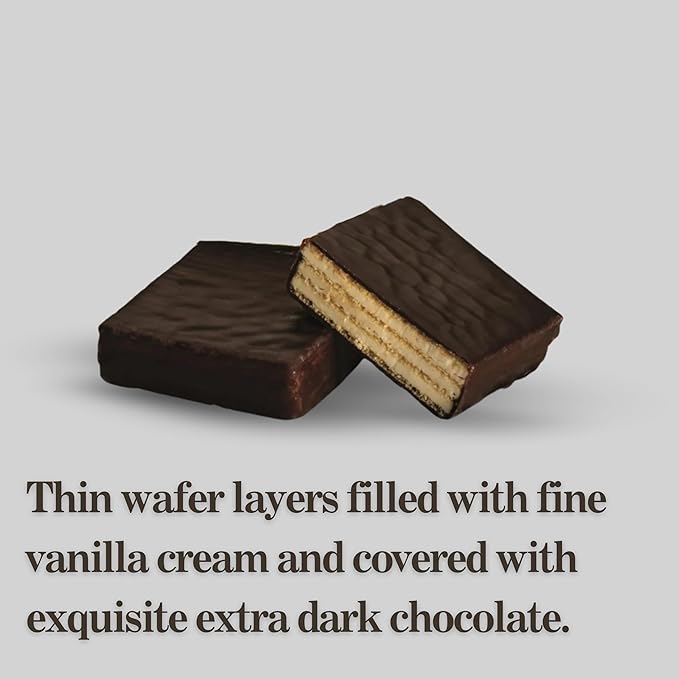 Babbi Viennesi Classico &amp Fondente Flavors 9 Pieces Italian Vanilla and Chocolate Cream-Filled Wafer Cookies Covered in Dark Chocolate Perfect for Gift Giving