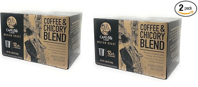 Cafe Ole HEB Single Serve Coffee Pods 12 count - 2 boxes (Coffee &amp Chicory Blend)