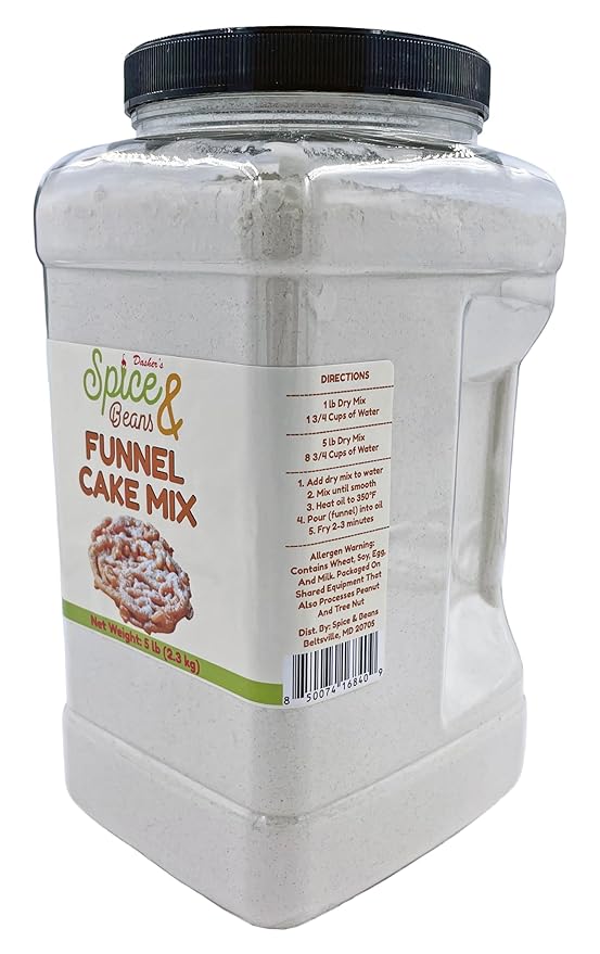 Funnel Cake Mix By Dasher's Spice &amp Beans | Made In America | 5 lb