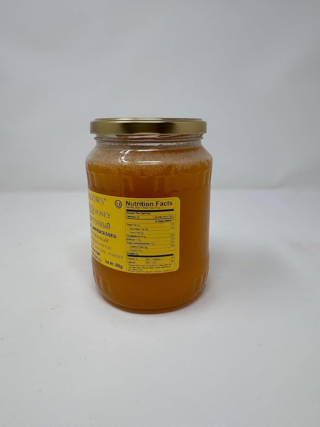 Altay Raw Flower Honey - 100% Pure Unfiltered Unpasteurized Ethically Sourced - Glass Jar 908g / 35.2oz